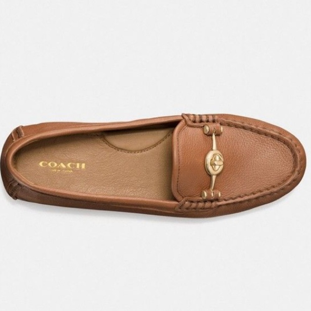 Coach Arlene Brown Leather Driving Loafers 8.5